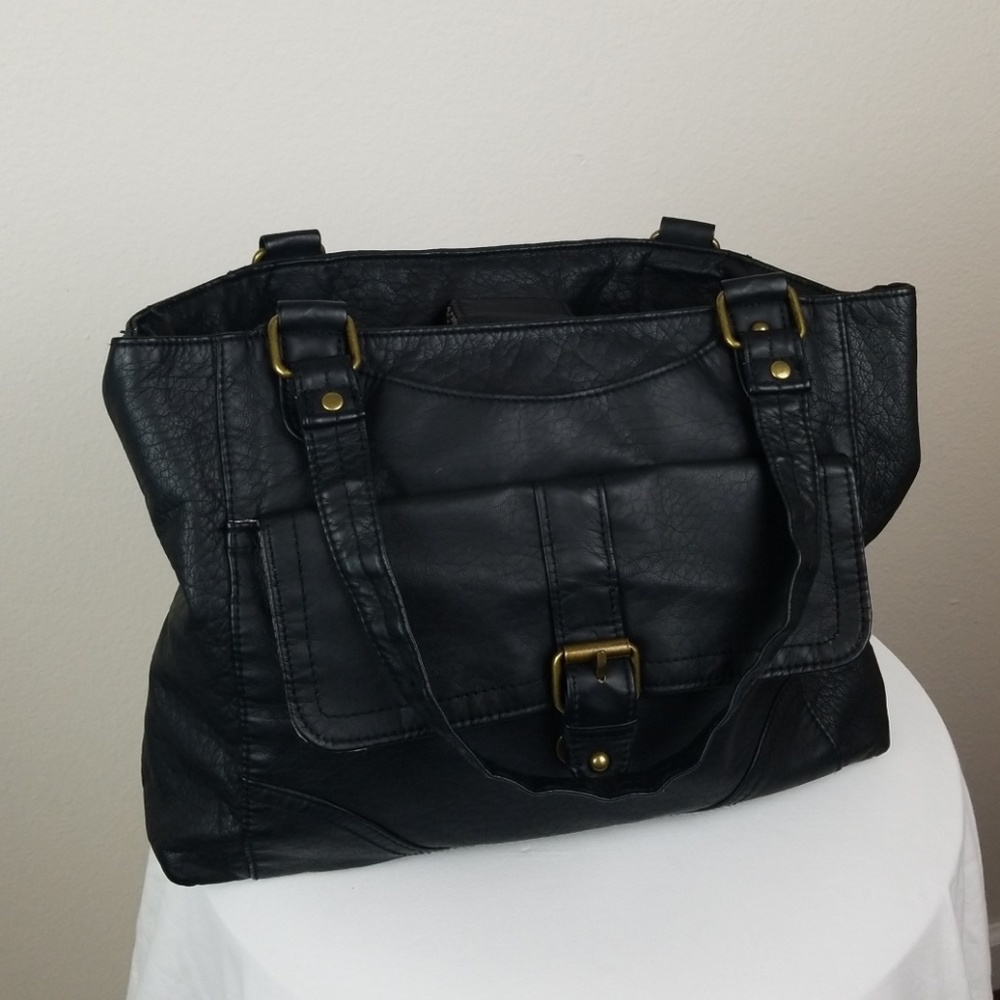 Black leather Style & Co purse